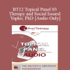 [Audio] BT12 Topical Panel 03 - Therapy and Social Issues - Jeffrey Kottler