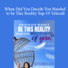 Simone Milasas & Brendon Watt - When Did You Decide You Needed to be This Reality Sep-19 Telecall
